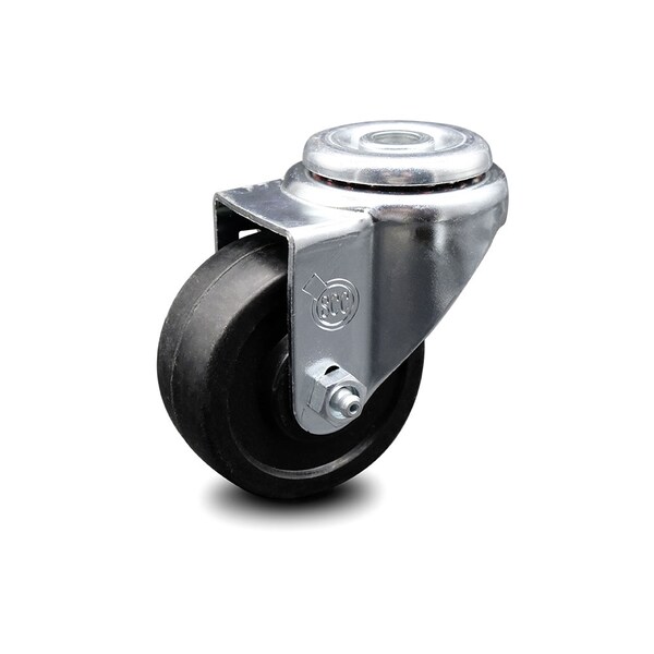 Service Caster 3.5 Inch Soft Rubber Wheel Swivel Bolt Hole Caster SCC-BH20S3514-SRS - main